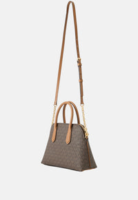Borsa a mano da donna in similpelle Freddie Michael Kors Brown/acorn