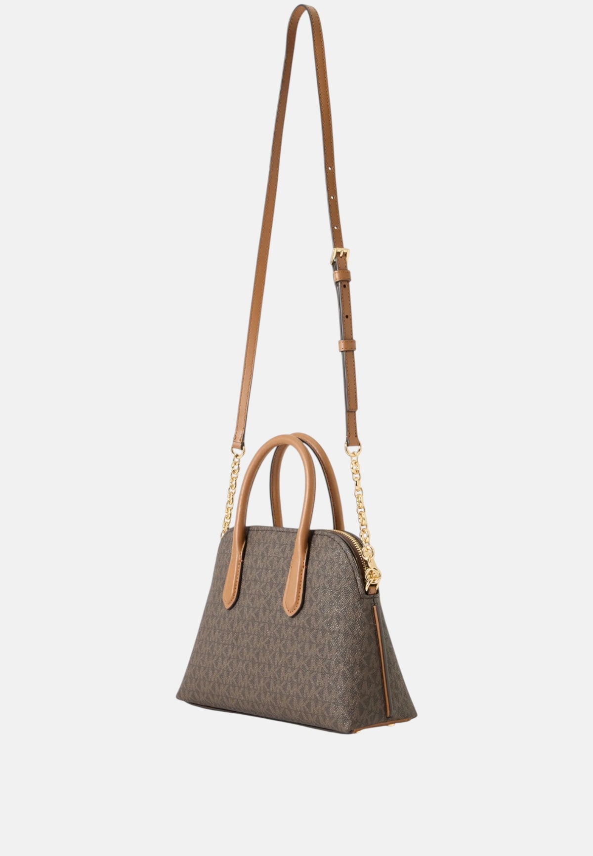 Borsa a mano da donna in similpelle Freddie Michael Kors Brown/acorn