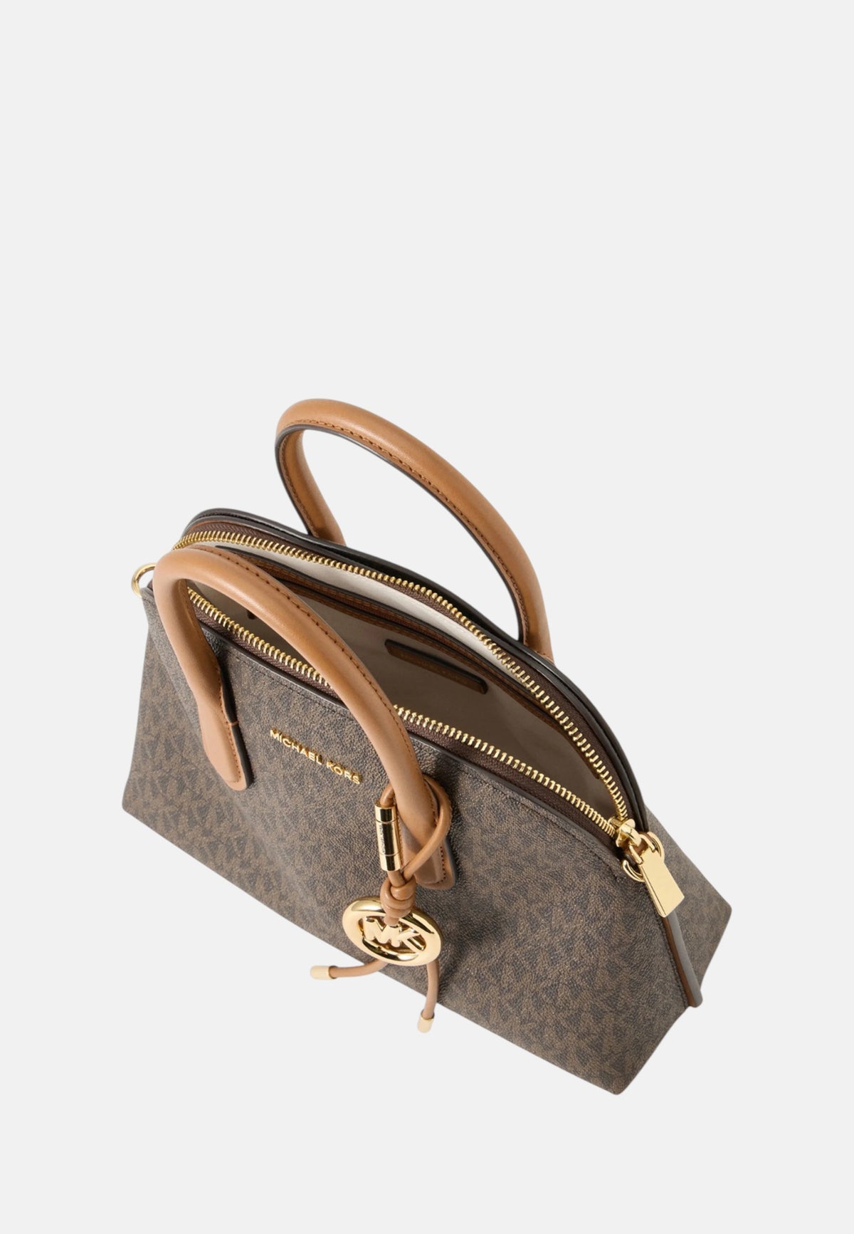 Borsa a mano da donna in similpelle Freddie Michael Kors Brown/acorn