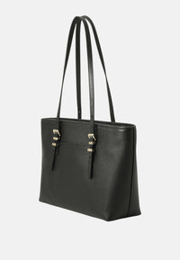 Borsa Donna tote Quinn media in pelle martellata Michael Kors Black