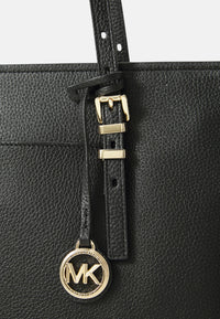 Borsa Donna tote Quinn media in pelle martellata Michael Kors Black
