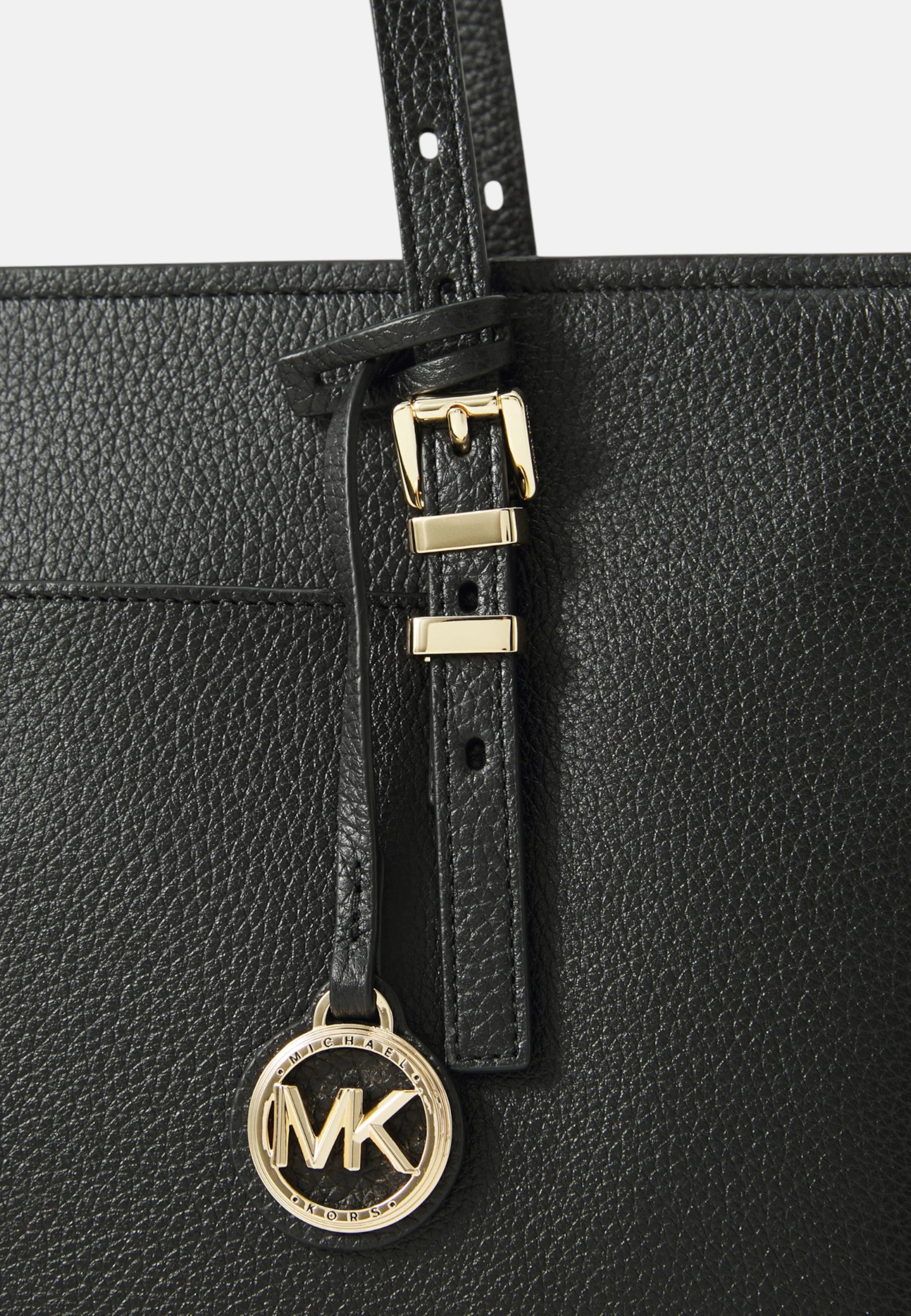 Borsa Donna tote Quinn media in pelle martellata Michael Kors Black