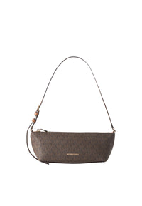 Borsa a Spalla piccola con stampa logo Michael Kors Brown/acorn