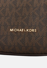 Borsa a Spalla piccola con stampa logo Michael Kors Brown/acorn