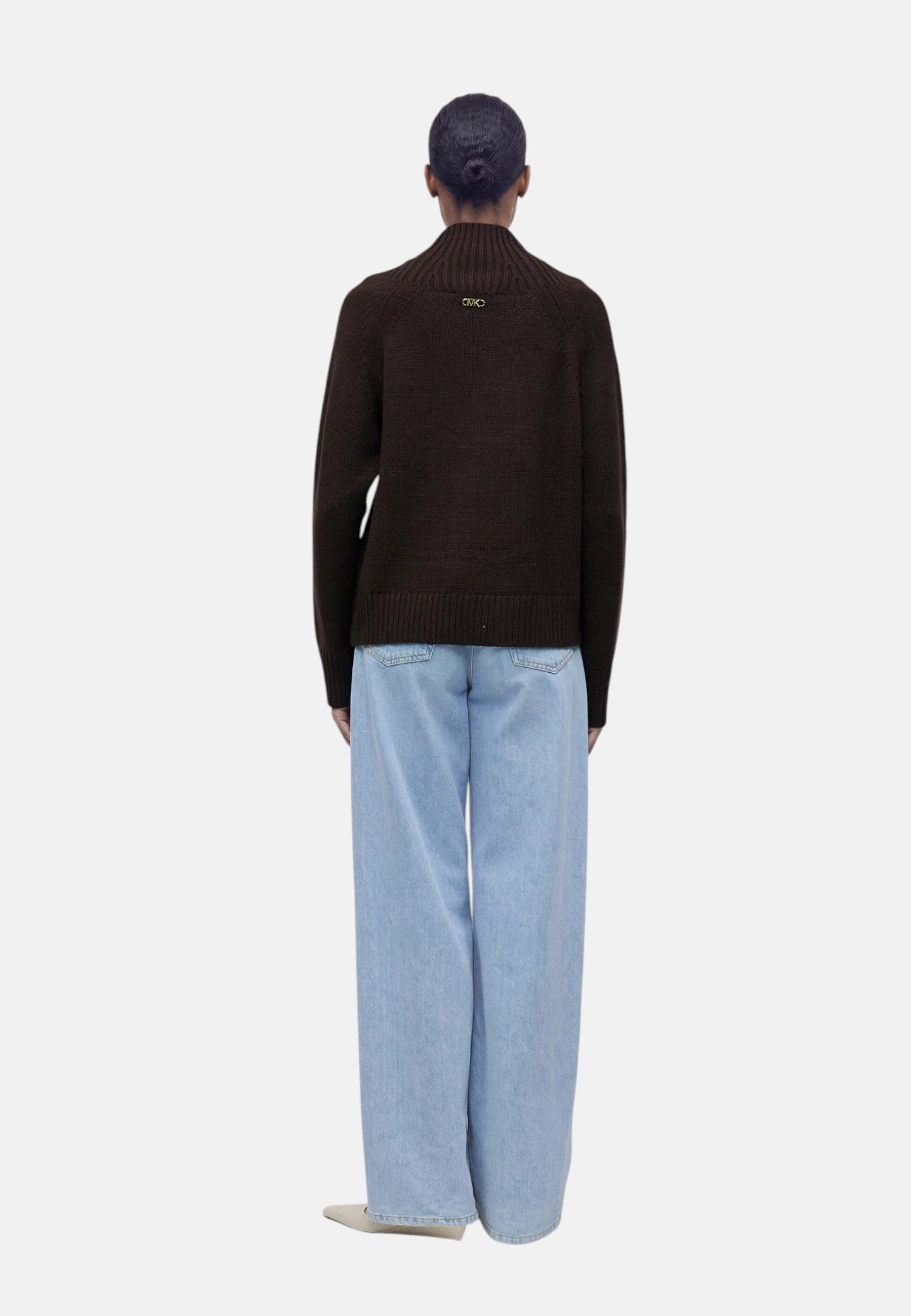 Maglione in misto cotone con logo Da Uomo Michael Kors Chocolate