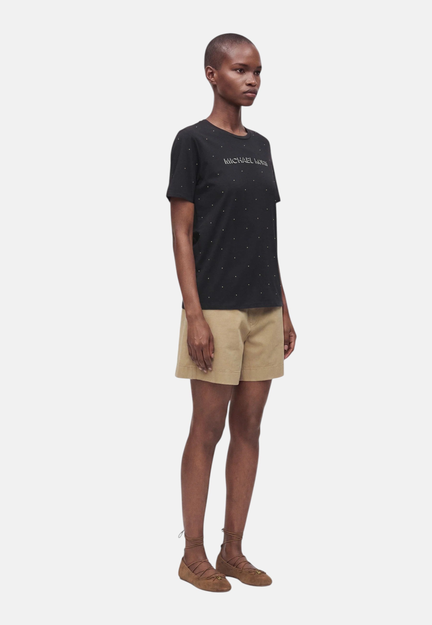 Michael Kors t-shirt da donna in cotone. Black