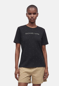 Michael Kors t-shirt da donna in cotone. Black