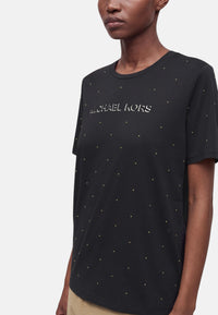 Michael Kors t-shirt da donna in cotone. Black