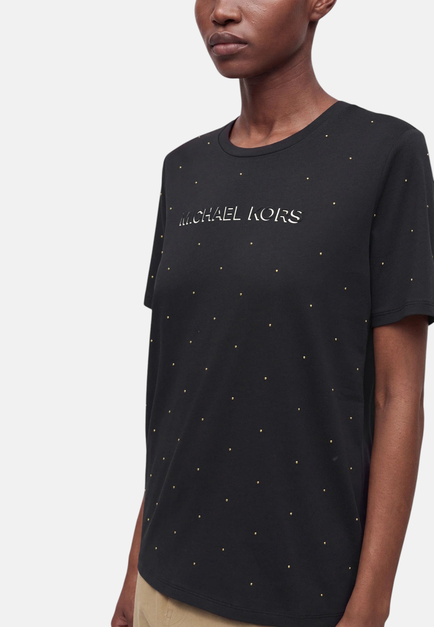 Michael Kors t-shirt da donna in cotone. Black
