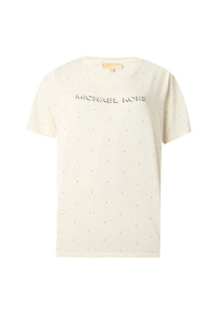 Michael Kors t-shirt da donna in cotone. Bone