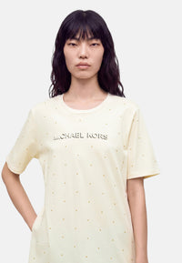 Michael Kors t-shirt da donna in cotone. Bone