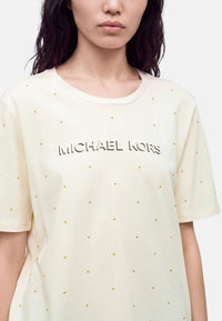 Michael Kors t-shirt da donna in cotone. Bone