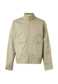 Bomber Harrington in cotone stretch Uomo Michael Kors Dusty Sage