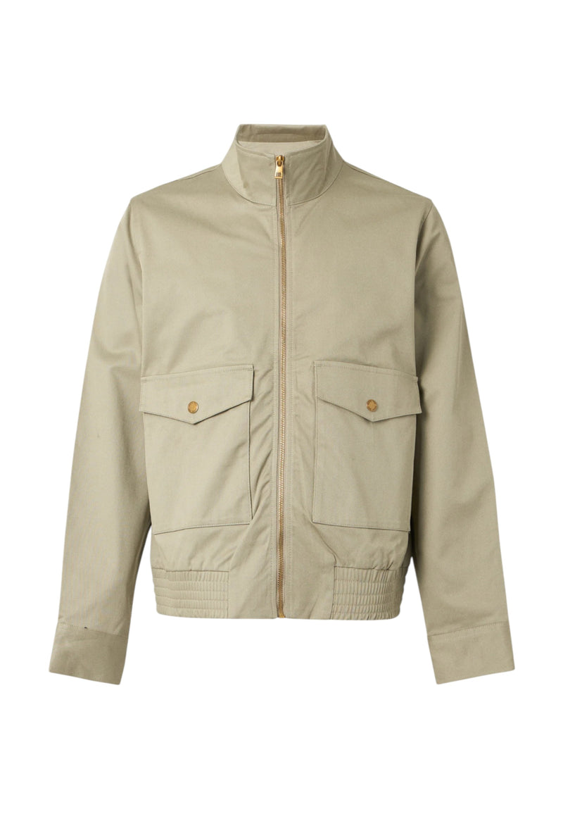 Bomber Harrington in cotone stretch Uomo Michael Kors Dusty Sage