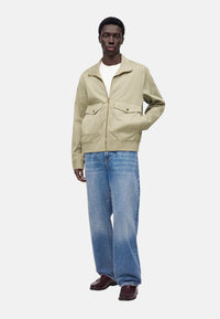 Bomber Harrington in cotone stretch Uomo Michael Kors Dusty Sage
