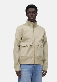 Bomber Harrington in cotone stretch Uomo Michael Kors Dusty Sage