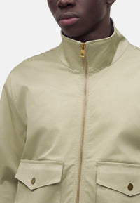Bomber Harrington in cotone stretch Uomo Michael Kors Dusty Sage