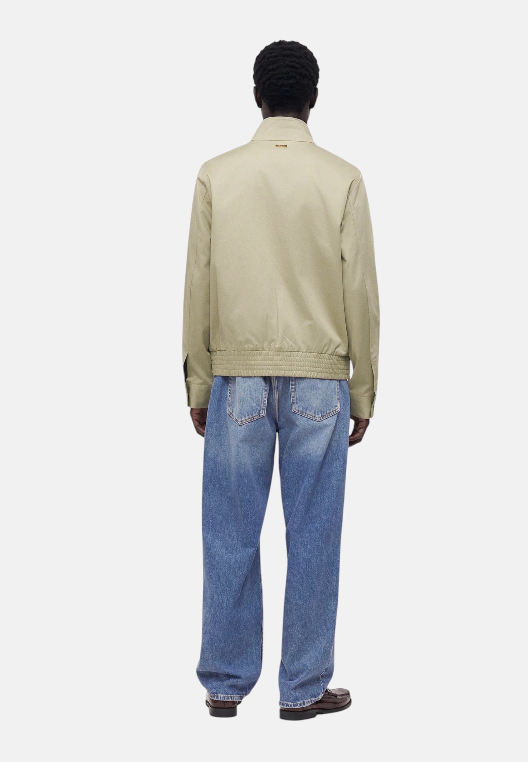 Bomber Harrington in cotone stretch Uomo Michael Kors Dusty Sage