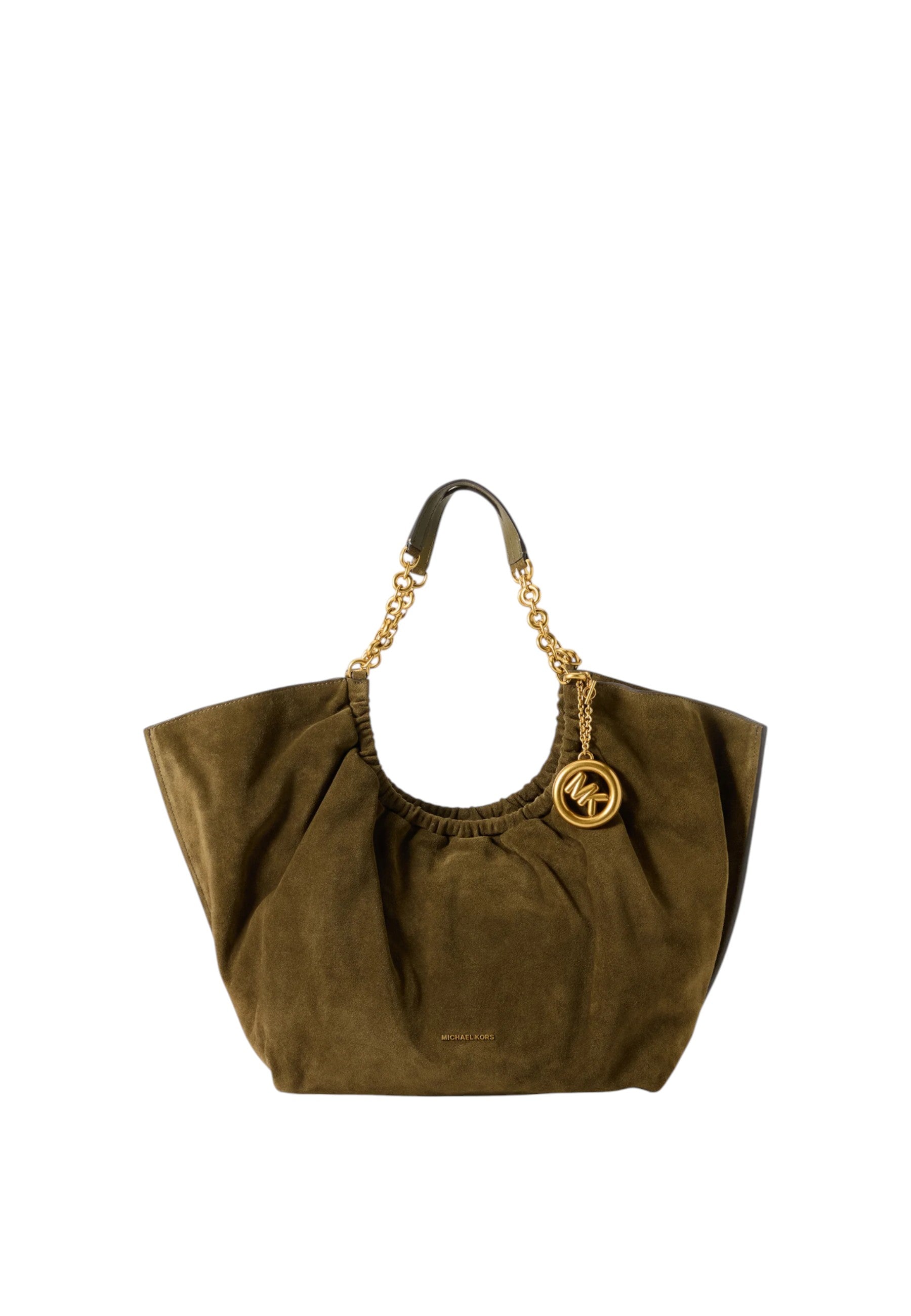 Borsa tote Indie grande in pelle scamosciata Michael Kors Loden