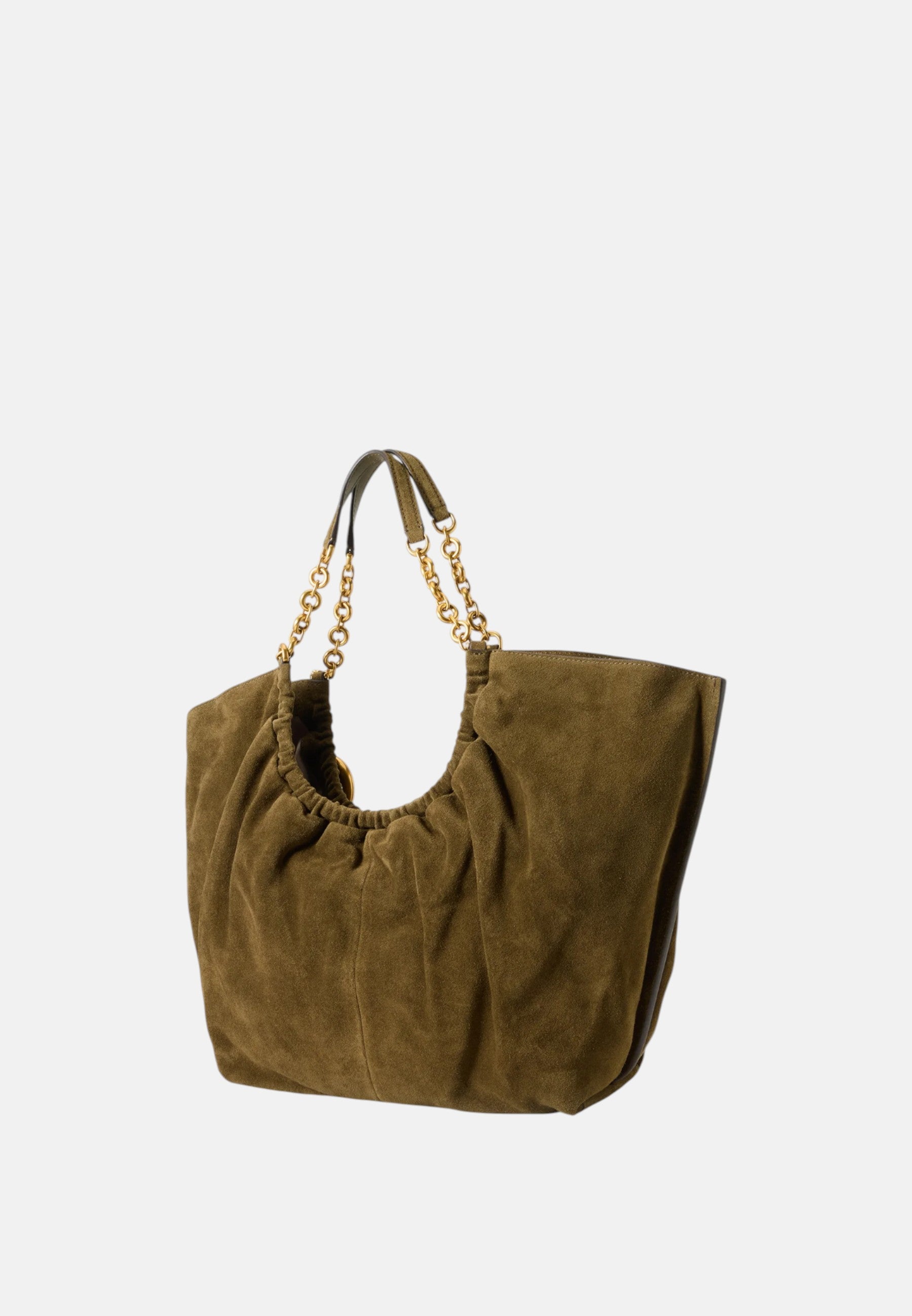 Borsa tote Indie grande in pelle scamosciata Michael Kors Loden