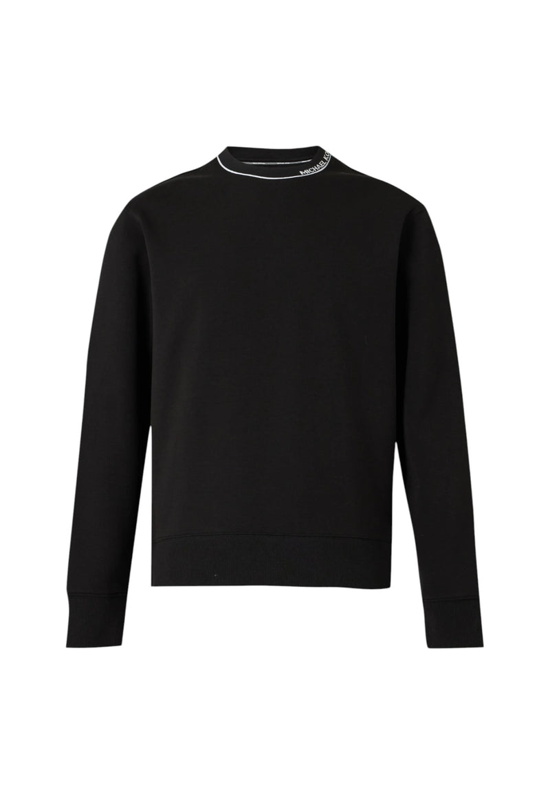 Pullover in misto cotone con logo da Uomo Michael Kors Black