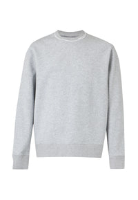 Pullover in misto cotone con logo da Uomo Michael Kors Heather Grey