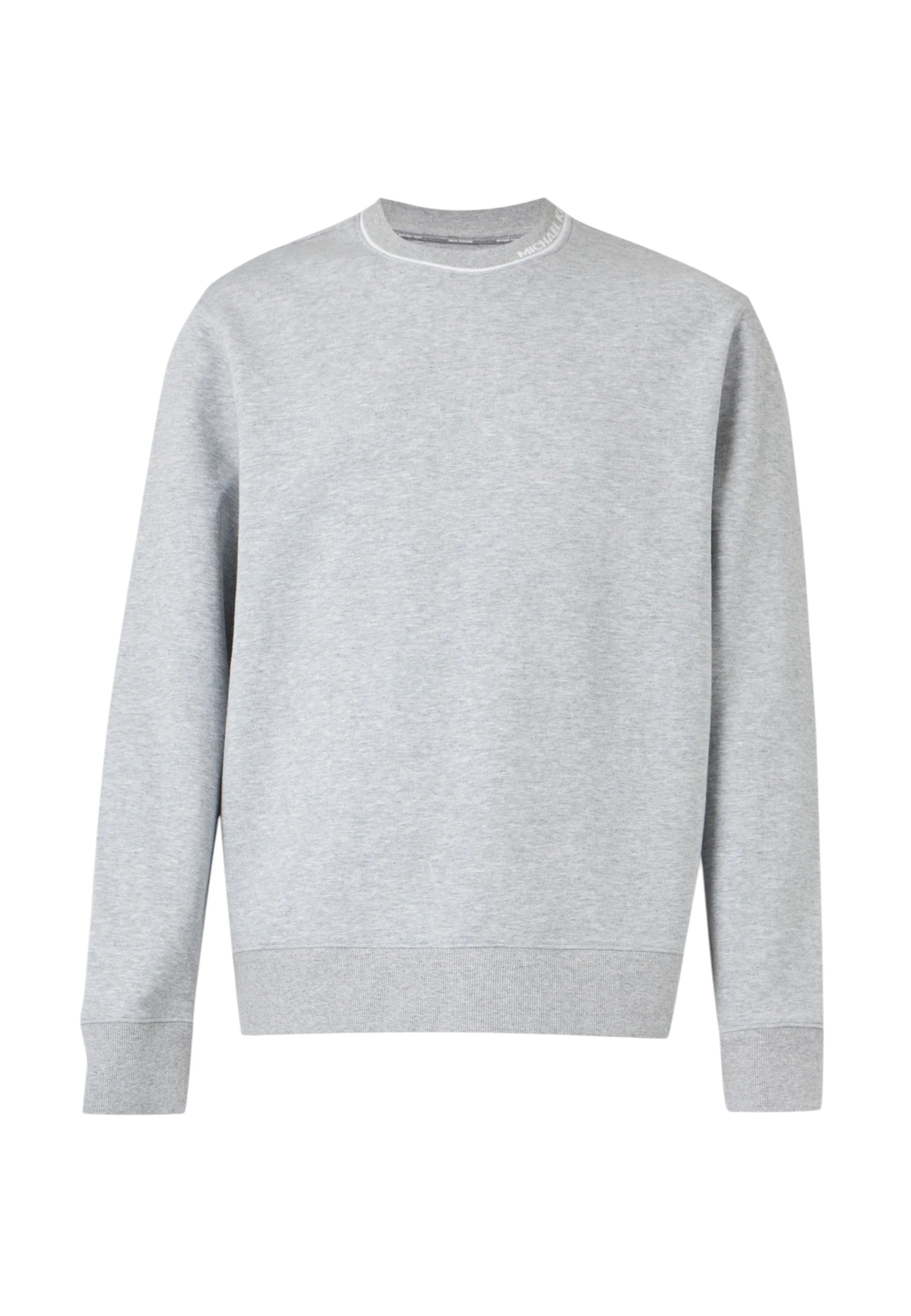 Pullover in misto cotone con logo da Uomo Michael Kors Heather Grey