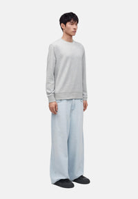 Pullover in misto cotone con logo da Uomo Michael Kors Heather Grey