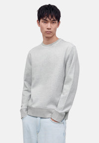 Pullover in misto cotone con logo da Uomo Michael Kors Heather Grey