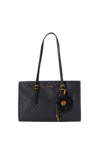 Borsa tote Zadie media con stampa logo Black