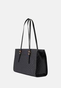 Borsa tote Zadie media con stampa logo Black