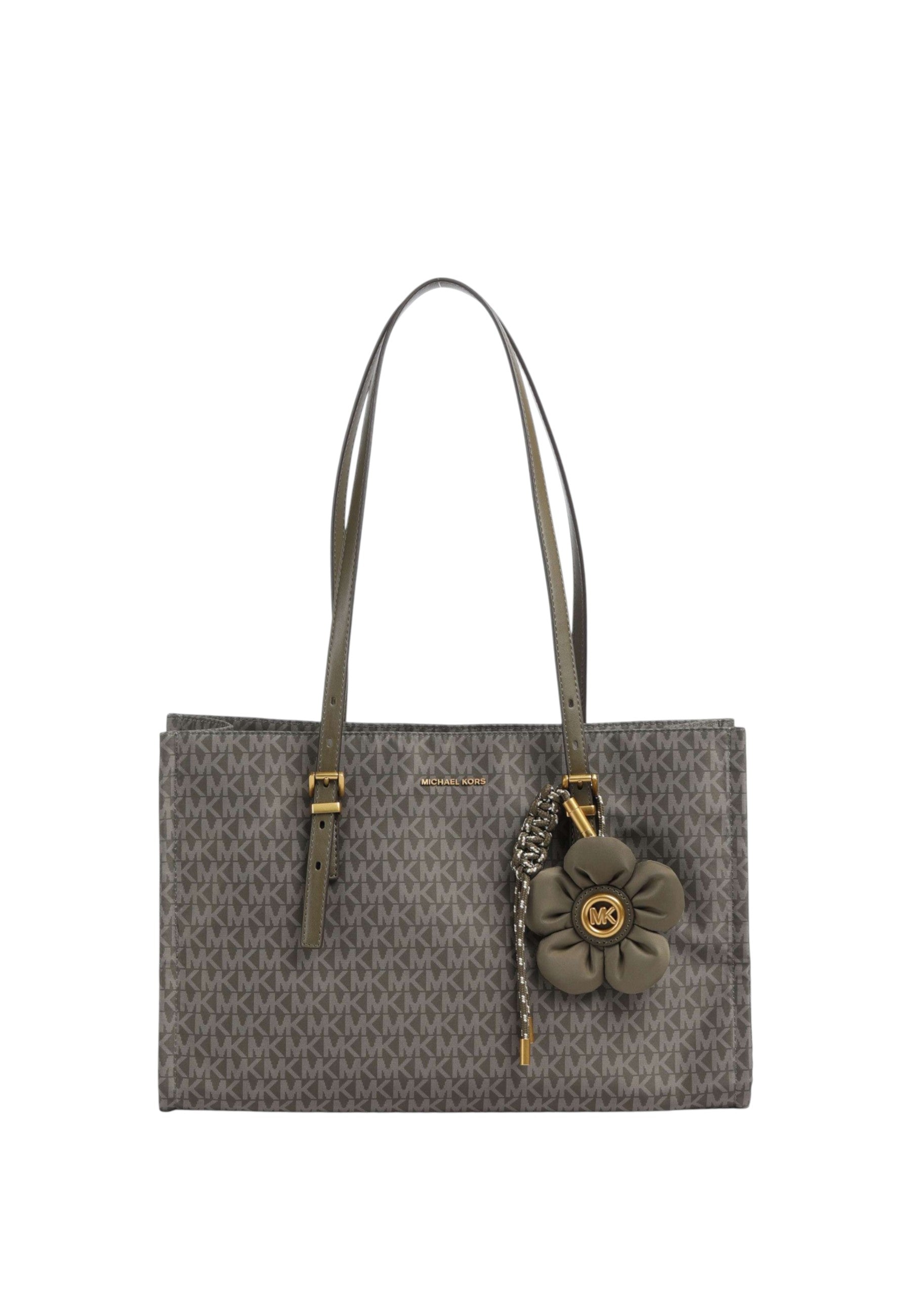 Borsa tote Zadie media con stampa logo Loden