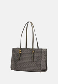 Borsa tote Zadie media con stampa logo Loden