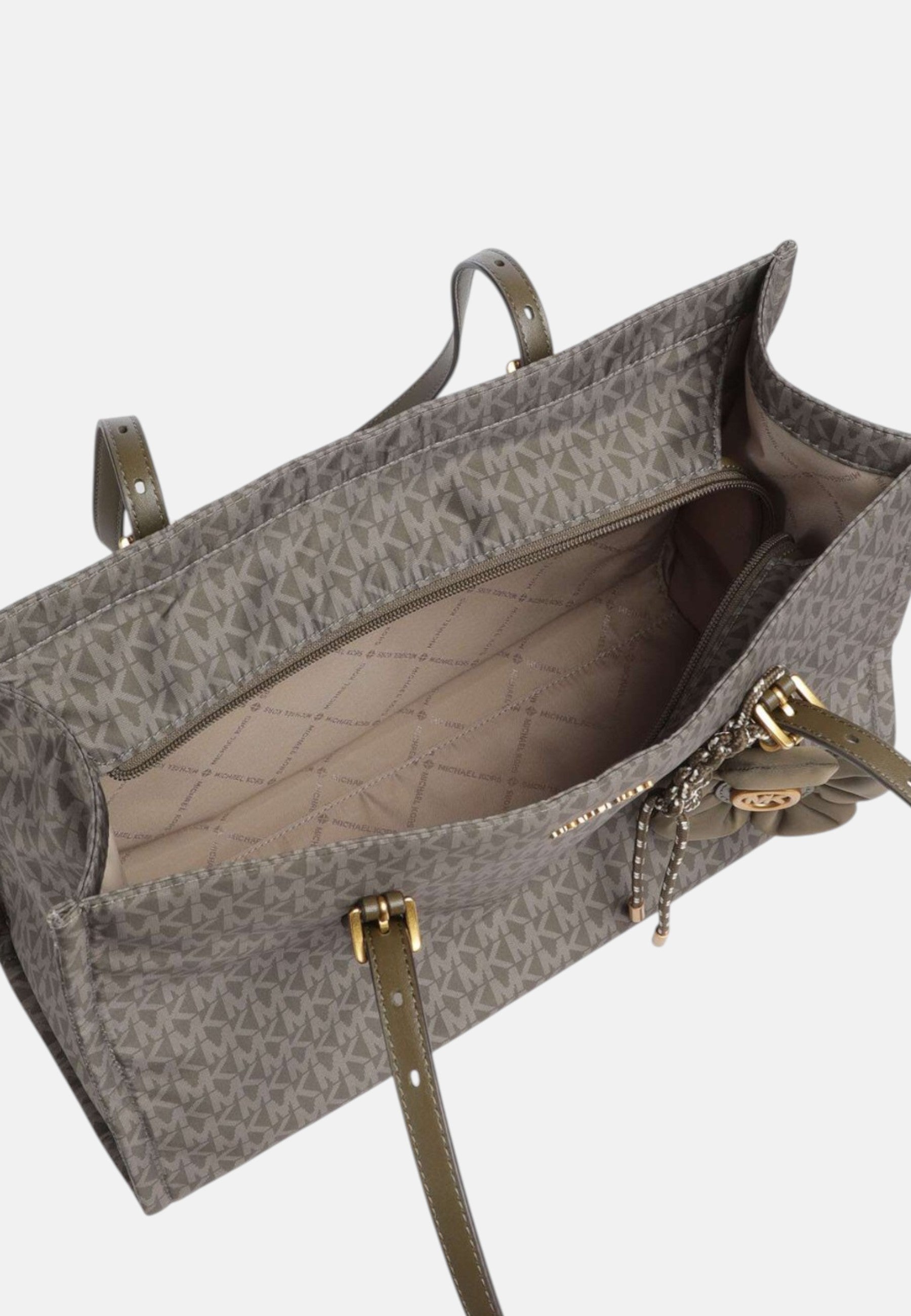 Borsa tote Zadie media con stampa logo Loden