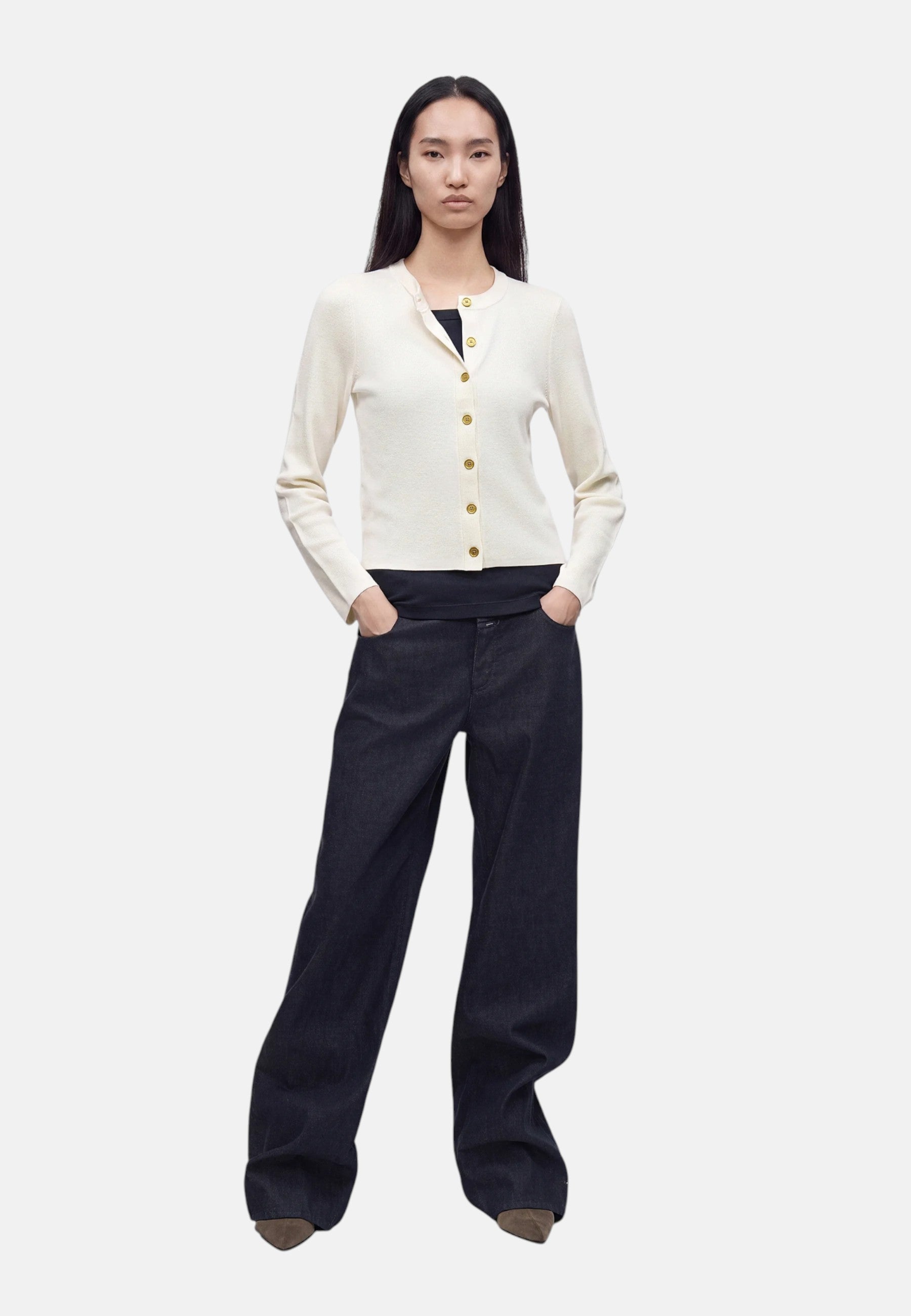 Michael Kors Cardigan Slim Fit da Donna Bone