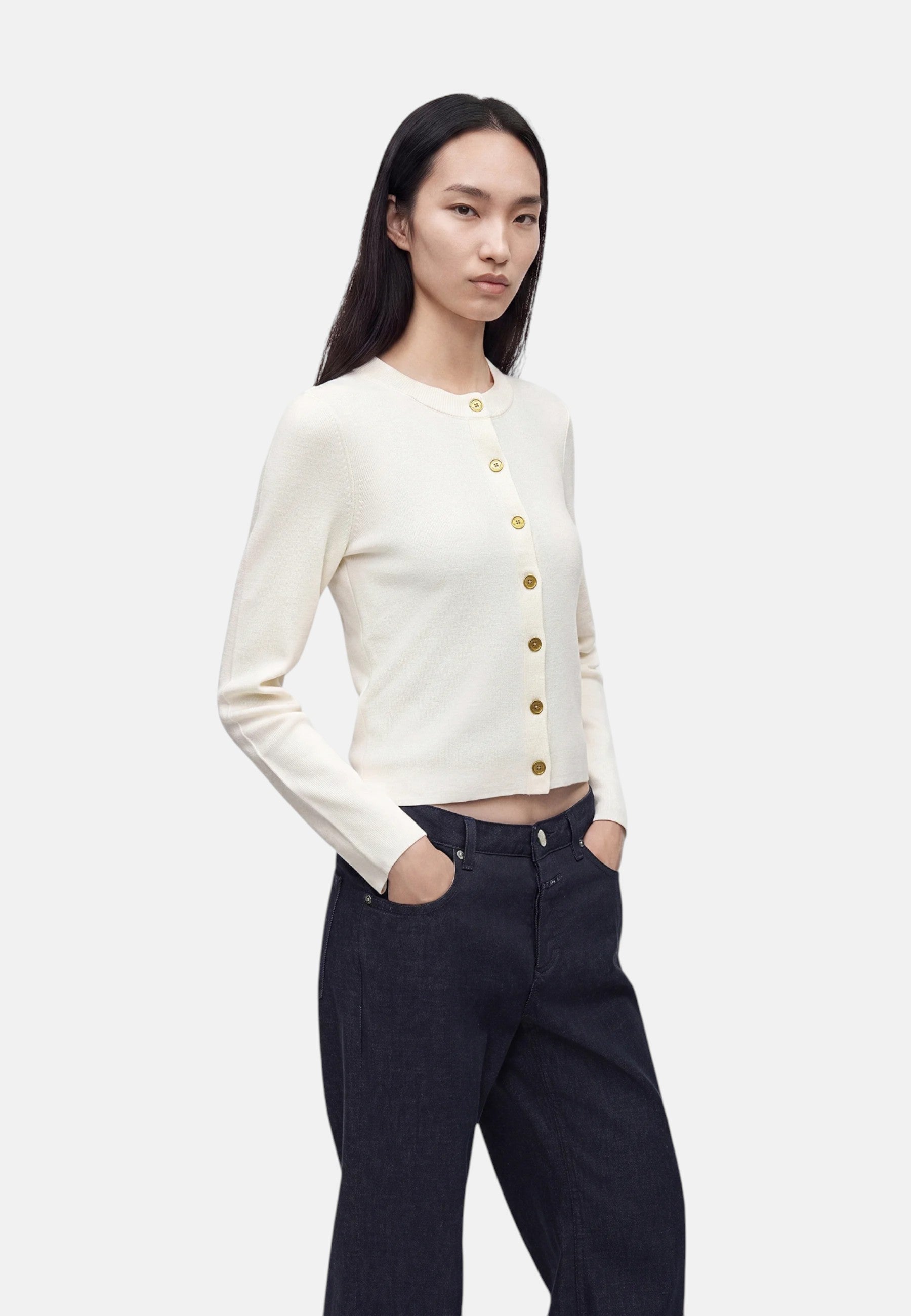Michael Kors Cardigan Slim Fit da Donna Bone