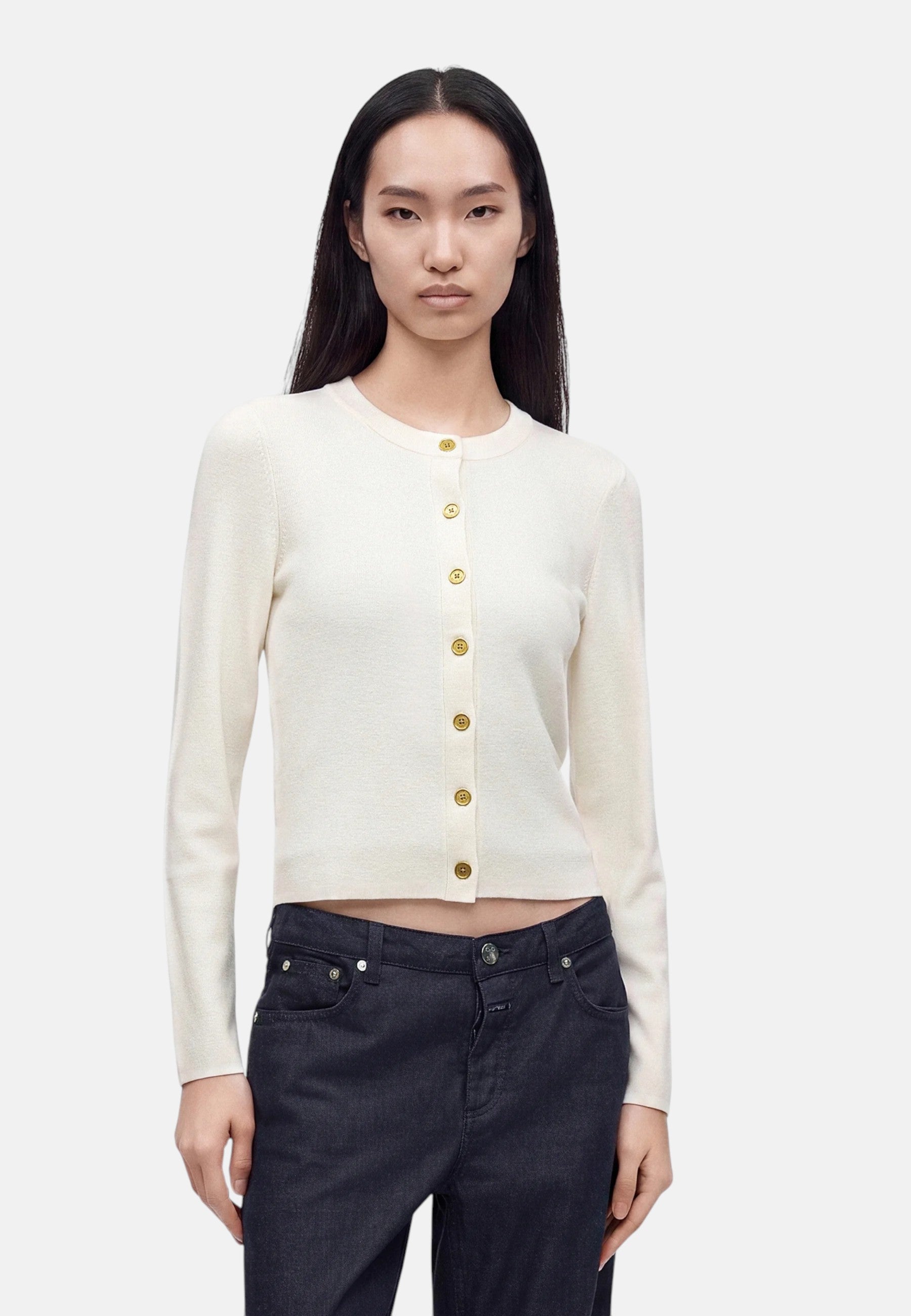 Michael Kors Cardigan Slim Fit da Donna Bone