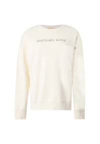 Michael Kors Maglione in cotone con logo in rilievo. Bone