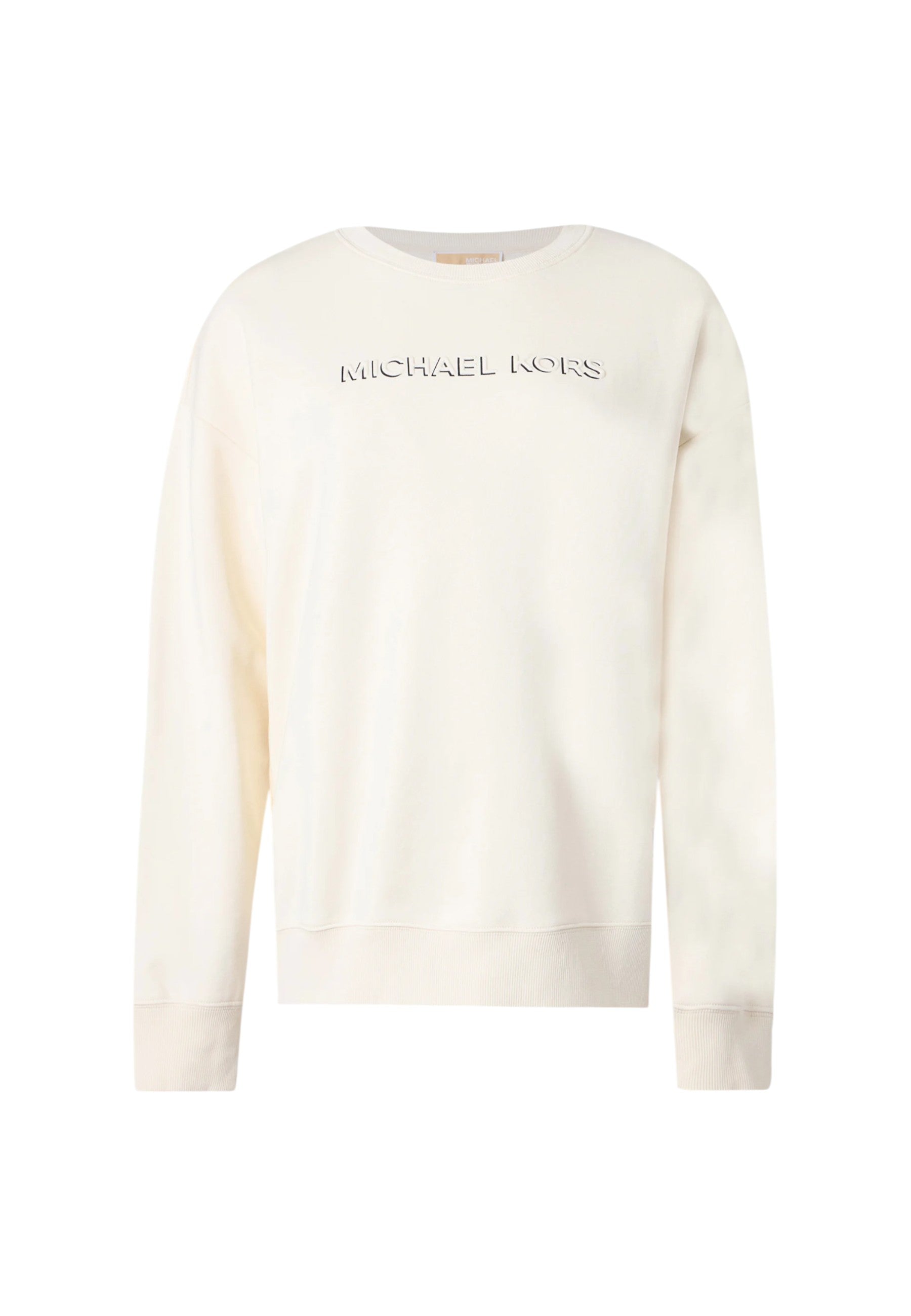 Michael Kors Maglione in cotone con logo in rilievo. Bone