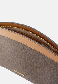 Tracollina Donna Athena piccola con stampa logo Michael Kors Brown/acorn
