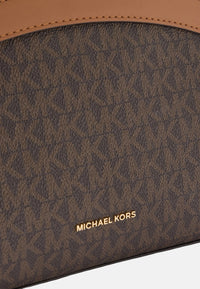 Tracollina Donna Athena piccola con stampa logo Michael Kors Brown/acorn