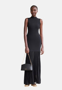 Tracollina Athena piccola in pelle Black