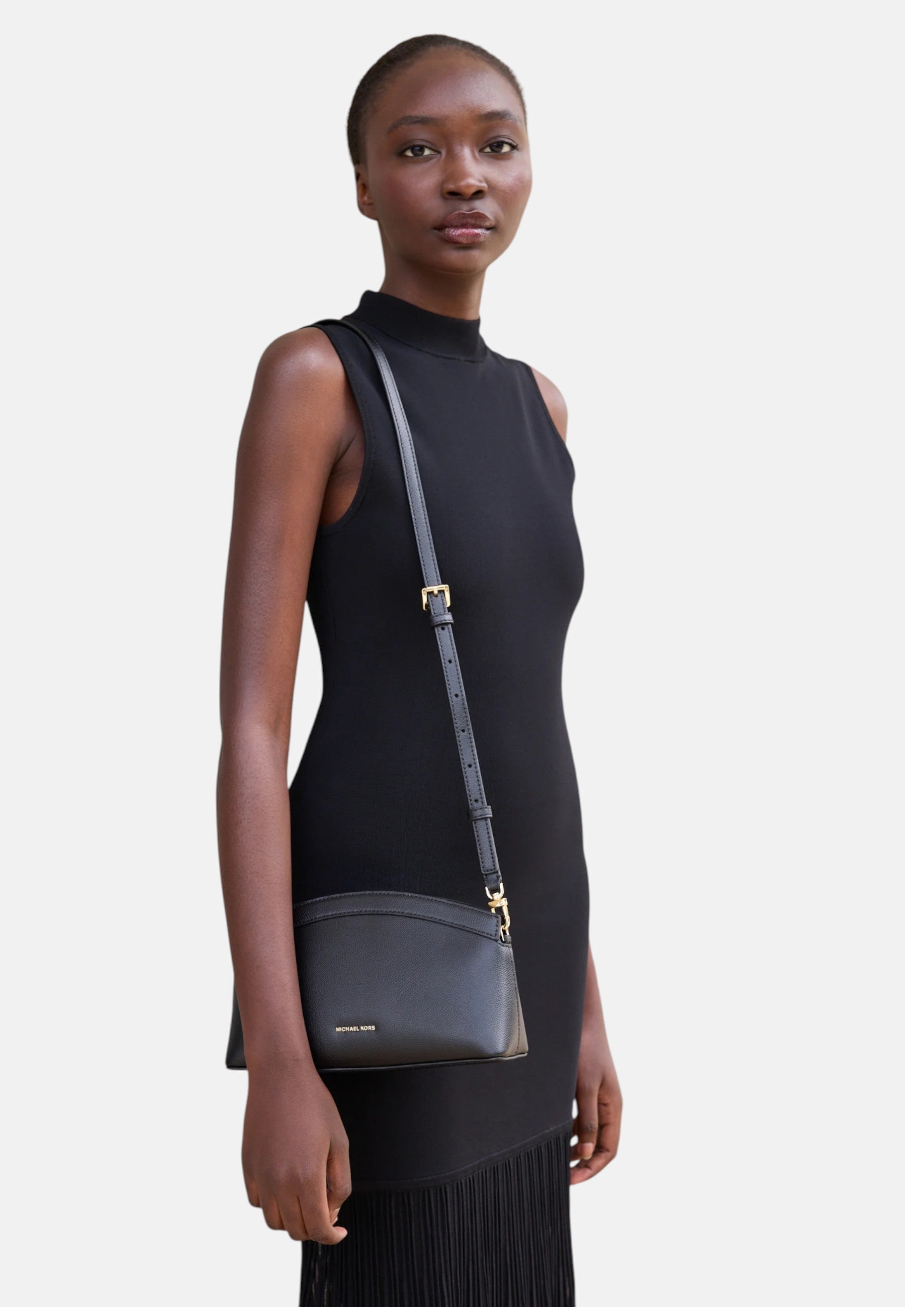 Tracollina Athena piccola in pelle Black