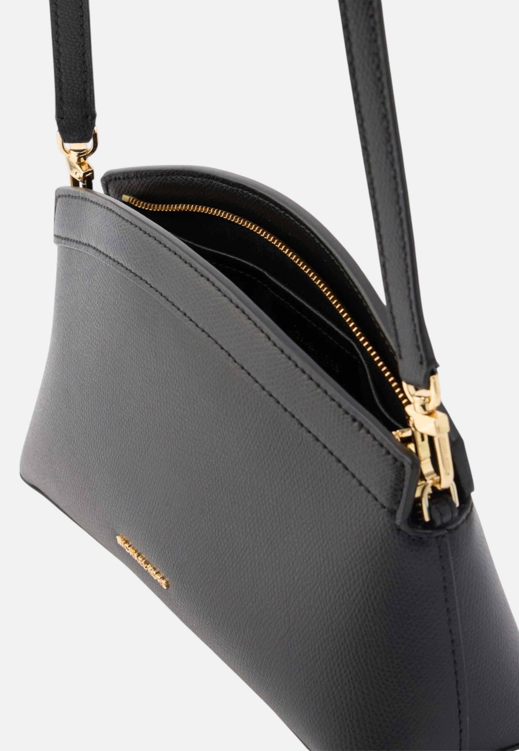 Tracollina Athena piccola in pelle Black