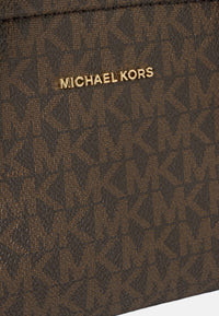 Borsa Donna  a spalla Laila piccola con stampa logo Michael Kors Brown/acorn