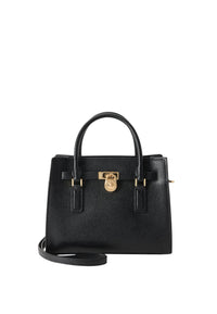Michael Kors Borsa Hamilton piccola in Pelle Pieno Fiore Black