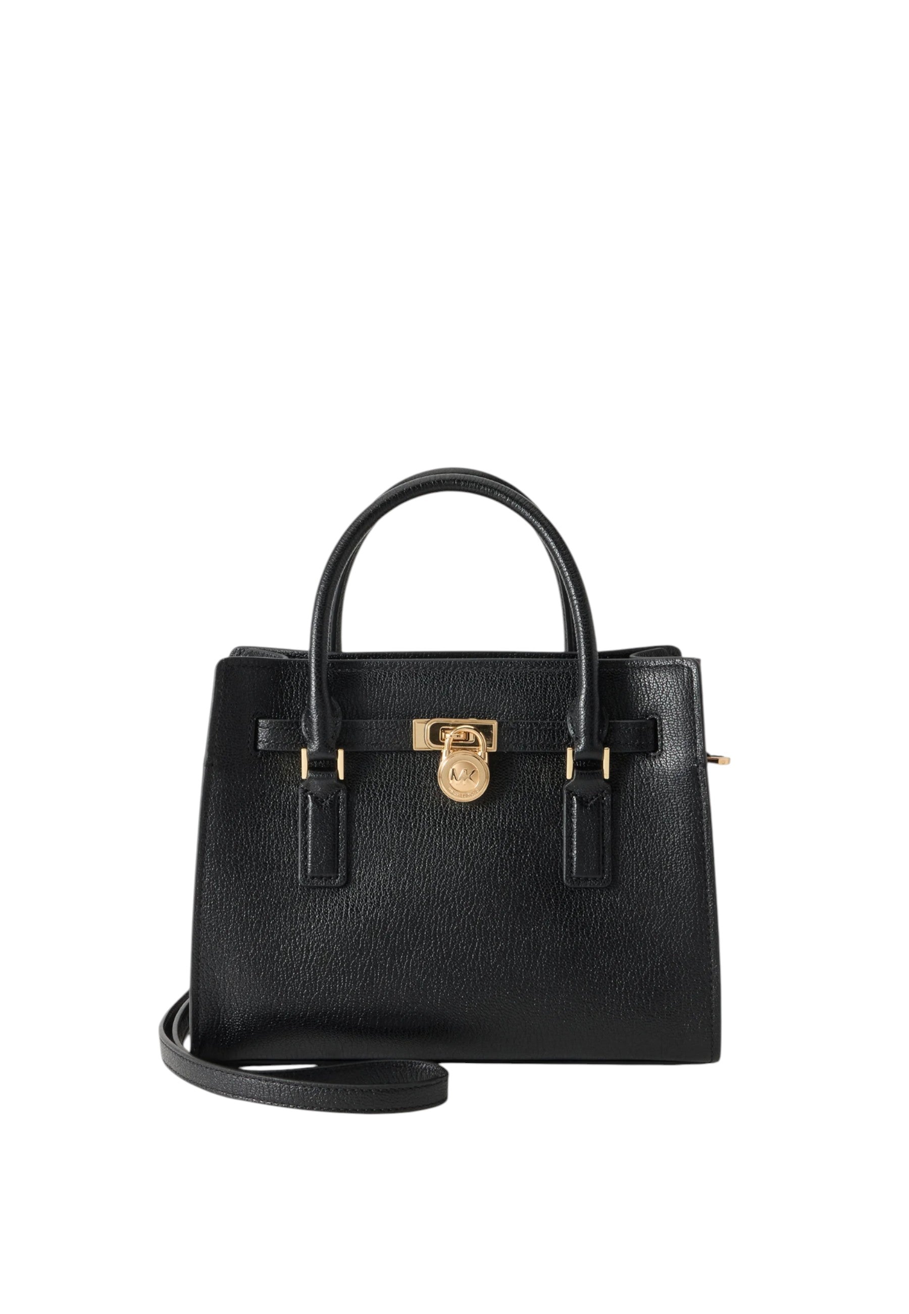 Michael Kors Borsa Hamilton piccola in Pelle Pieno Fiore Black