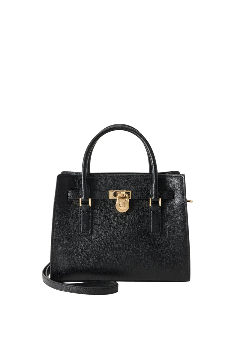 Michael Kors Borsa Hamilton piccola in Pelle Pieno Fiore Black