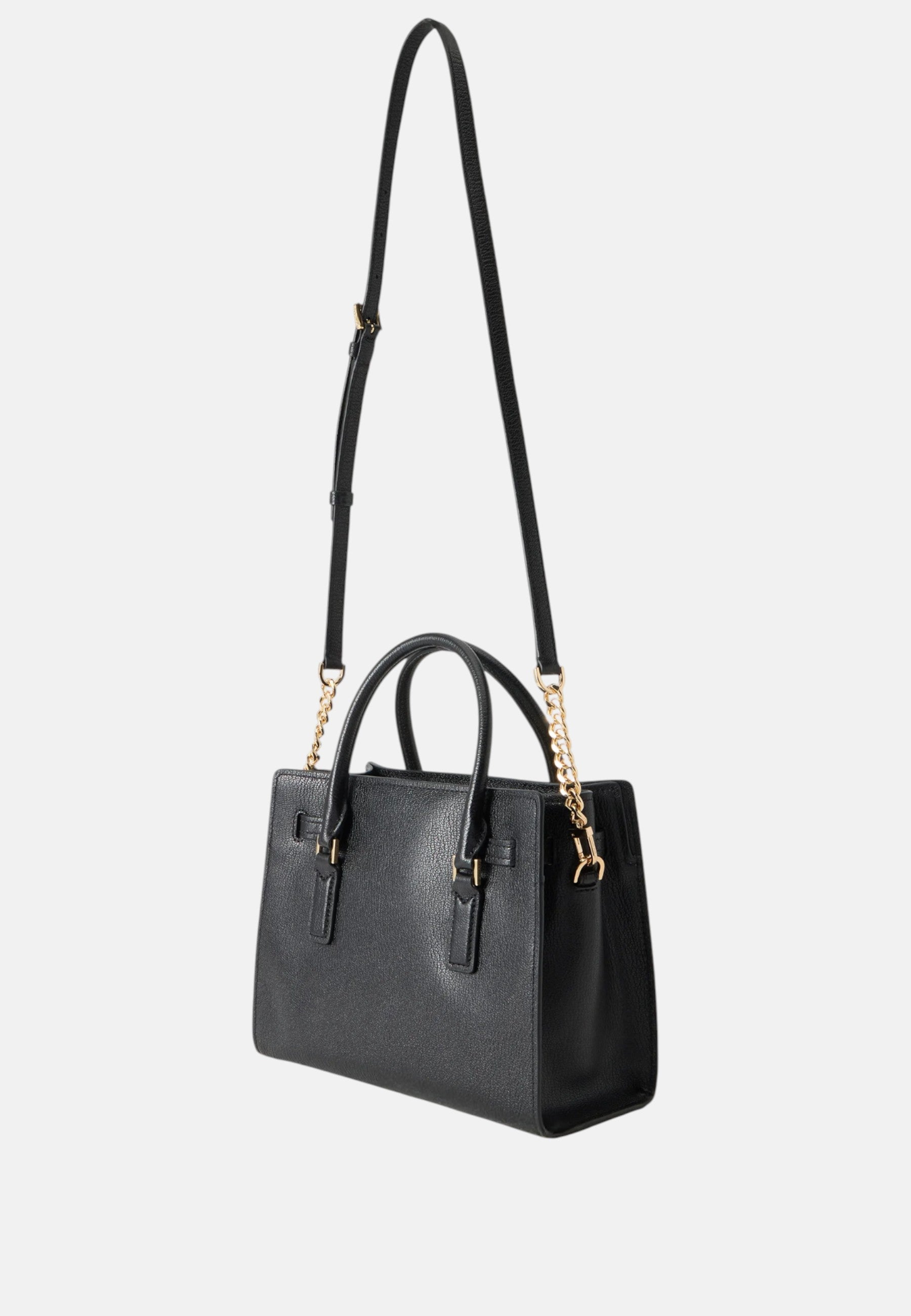 Michael Kors Borsa Hamilton piccola in Pelle Pieno Fiore Black