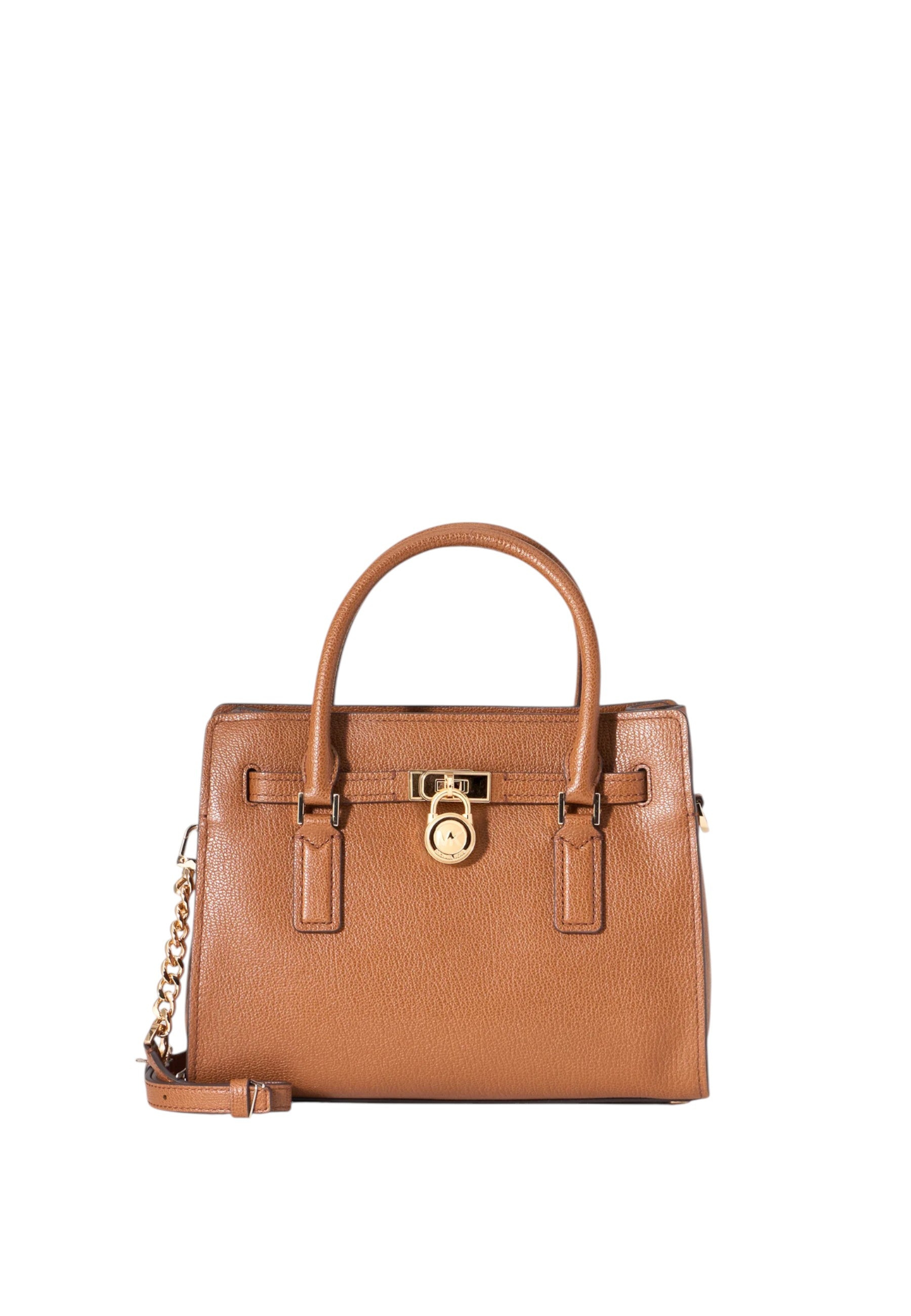 Michael Kors Borsa Hamilton piccola in Pelle Pieno Fiore Luggage